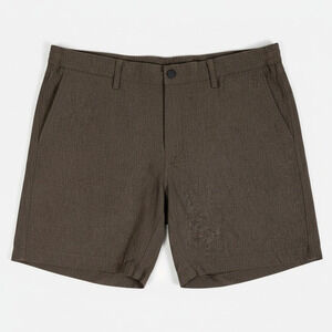 Thousand Miles Men's Large Brown 7" Flat Front Gym Casual Athletic Shorts